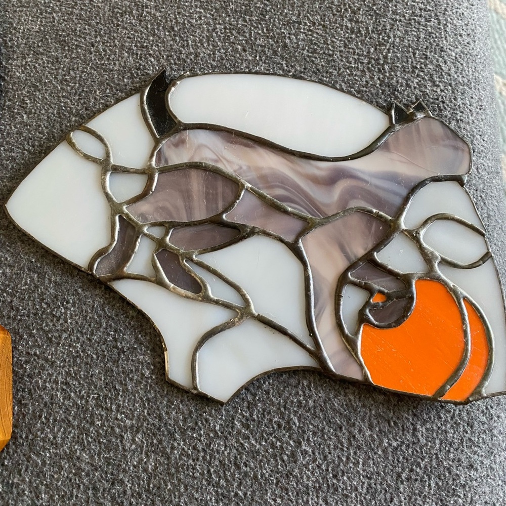 Stained Glass Cat Art Piece